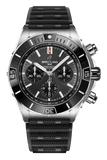 Breitling Super Chronomat B01 44 Black Dial Black Rubber Strap Watch for Men - AB0136251B2S1 Authentic Buy Shop Now