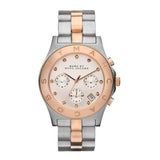 Marc Jacobs Blade Chronograph Silver Dial Two Tone Steel Strap Watch for Women - MBM3178 Authentic Buy Shop Now