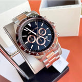 Michael Kors Layton Chronograph Black Dial Two Tone Steel Strap Watch For Men - MK8913 Authentic Buy Shop Now