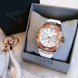 Guess Limelight White Dial White Rubber Strap Watch for Women - W1053L2 Authentic Buy Shop Now