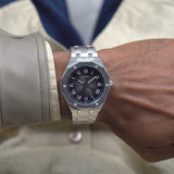 Guess Asset Quartz Black Dial Silver Steel Strap Watch For Men - GW0575G1 Authentic Buy Shop Now