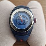 Gucci Sync Quartz Blue Dial Blue Rubber Strap Watch For Men - YA137304 Authentic Buy Shop Now