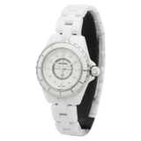 Chanel J12 Diamonds Quartz Mother of Pearl White Dial White Steel Strap Watch for Women - J12 H2570 Authentic Buy Shop Now