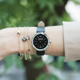 Swarovski Octea Nova Grey Dial Grey Leather Strap Watch for Women - 5295358 Authentic Buy Shop Now