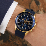 Maserati SFIDA Chronograph Blue Dial Blue Rubber Strap Watch For Men - R8871640004 Authentic Buy Shop Now