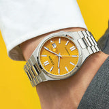 Citizen Tsuyosa Automatic Yellow Dial Silver Steel Strap Watch for Men - NJ0150-81Z Authentic Buy Shop Now