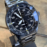 Citizen Sports Eco Drive Black Dial Black Steel Strap Watch For Men - CA0695-84E Authentic Buy Shop Now