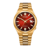 Citizen Tsuyosa Automatic Red Dial Gold Steel Strap Watch For Men - NJ0153-82X Authentic Buy Shop Now