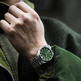 Citizen Tsuyosa Automatic Camouflage Green Dial Silver Steel Strap Watch For Men - NJ0159-86X Authentic Buy Shop Now