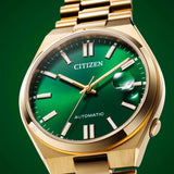 Citizen Tsuyosa Automatic Green Dial Gold Steel Strap Watch For Men - NJ0152-51X Authentic Buy Shop Now