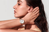 Calvin Klein Equal Silver Dial White Leather Strap Watch for Women - K3E236L6 Authentic Buy Shop Now