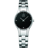 Calvin Klein Simplicity Diamonds Black Dial Silver Steel Strap Watch for Women - K4323102 Authentic Buy Shop Now