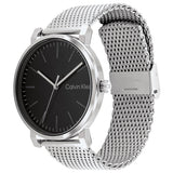 Calvin Klein Surround Black Dial Silver Mesh Bracelet Watch for Men - K3W21121 Authentic Buy Shop Now