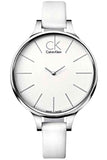 Calvin Klein Equal White Dial White Leather Strap Watch for Women - K3E231L6 Authentic Buy Shop Now