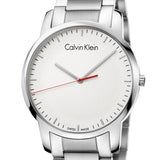 Calvin Klein City Quartz White Dial Silver Steel Strap Watch for Men - K2G2G1Z6 Authentic Buy Shop Now