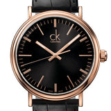 Calvin Klein Surround Black Dial Black Leather Strap Watch for Men - K3W216C1 Authentic Buy Shop Now