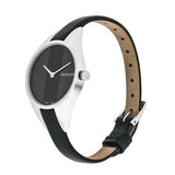 Calvin Klein Rebel Black Grey Dial Black Leather Strap Watch for Women - K8P231C1 Authentic Buy Shop Now