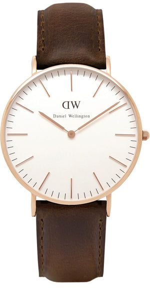 Daniel Wellington Classic Petite Bristol White Dial Brown Leather Strap Watch For Women - DW00100227 Authentic Buy Shop Now