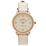 Coach Delancey White Dial White Leather Strap Watch for Women - 14502790 Authentic Buy Shop Now