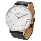Coach Perry White Dial Black Leather Strap Watch for Women - 14503115 Authentic Buy Shop Now