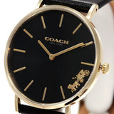 Coach Perry Black Dial Black Leather Strap Watch for Women - 14503333 Authentic Buy Shop Now