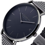 Coach Charles Black Dial Grey Mesh Bracelet Watch for Men - 14602145 Authentic Buy Shop Now