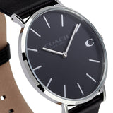 Coach Charles Black Dial Black Leather Strap Watch for Men - 14602149 Authentic Buy Shop Now