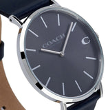 Coach Charles Grey Dial Black Leather Strap Watch for Men - 14602150 Authentic Buy Shop Now
