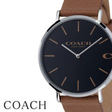 Coach Charles Black Dial Brown Leather Strap Watch for Men - 14602155 Authentic Buy Shop Now