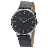 Coach Charles Black Dial Black Leather Strap Watch for Men - 14602157 Authentic Buy Shop Now