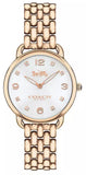 Coach Delancey White Dial Rose Gold Steel Strap Watch for Women - 14502783