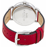 Coach Delancey White Dial Red Leather Strap Watch for Women - 14502878 Authentic Buy Shop Now