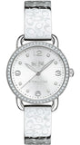 Coach Delancey White Dial Silver Steel Strap Watch for Women - 14502353 Authentic Buy Shop Now