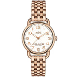 Coach Delancey White Dial Rose Gold Steel Strap Watch for Women - 14502242 Authentic Buy Shop Now