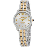 Coach Delancey Slim White Dial Two Tone Steel Strap Watch for Women - 14502784 Authentic Buy Shop Now