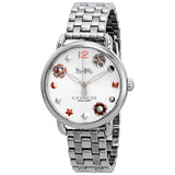 Coach Delancey White Dial Silver Steel Strap Watch for Women - 14502810 Authentic Buy Shop Now