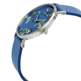 Coach Perry Floral Blue Dial Blue Leather Strap Watch for Women - 14503294 Authentic Buy Shop Now