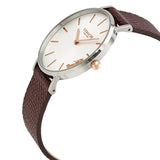 Coach Perry White Dial Brown Leather Strap Watch for Women - 14503154 Authentic Buy Shop Now