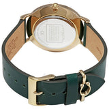 Coach Perry Green Dial Green Leather Strap Watch for Women - 14503383-C Authentic Buy Shop Now