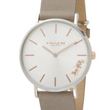 Coach Perry Silver Dial Light Brown Leather Strap Watch for Women - 14503119 Authentic Buy Shop Now