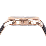 Michael Kors Lexington Chronograph Rose Gold Dial Black Leather Strap Watch For Men - MK8516 Authentic Buy Shop Now