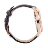 Michael Kors Lexington Chronograph Rose Gold Dial Black Leather Strap Watch For Men - MK8516 Authentic Buy Shop Now