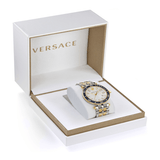 Versace Greca Sport Quartz White Dial Two Tone Steel Strap Watch For Men - VEZ300521 Authentic Buy Shop Now