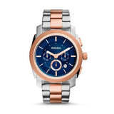 Fossil Machine Blue Dial Two Tone Steel Strap Watch for Men - FS5037 Authentic Buy Shop Now