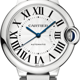 Cartier Ballon Bleu de Cartier Silver Dial Black Leather Strap Watch for Men - WSBB0026 Authentic Buy Shop Now