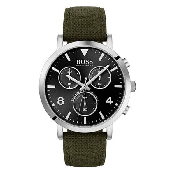 Hugo Boss Vesada Grey Dial Green Nylon Strap Watch for Men - 1513692 Authentic Buy Shop Now