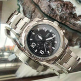 Fossil Bronson Chronograph Black Dial Silver Steel Strap Watch for Men - FS5710 Authentic Buy Shop Now