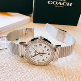 Coach Madison White Dial Silver Mesh Bracelet Watch for Women - 14502651 Authentic Buy Shop Now