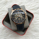 Fossil Grant Mechanical Blue Dial Blue Leather Strap Watch for Men - ME3054 Authentic Buy Shop Now
