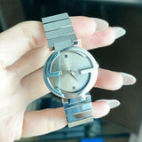 Gucci Interlocking G Brown Dial Silver Steel Strap Watch For Women - YA133506 Authentic Buy Shop Now